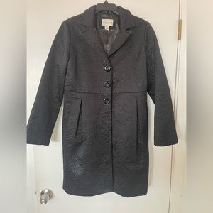 Embossed Rose Patterned Long Jacket